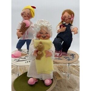 Annalee Mobilitee Dolls Lot Of 3 1993 10th Edition 1992 Doll Society 1994 Baby